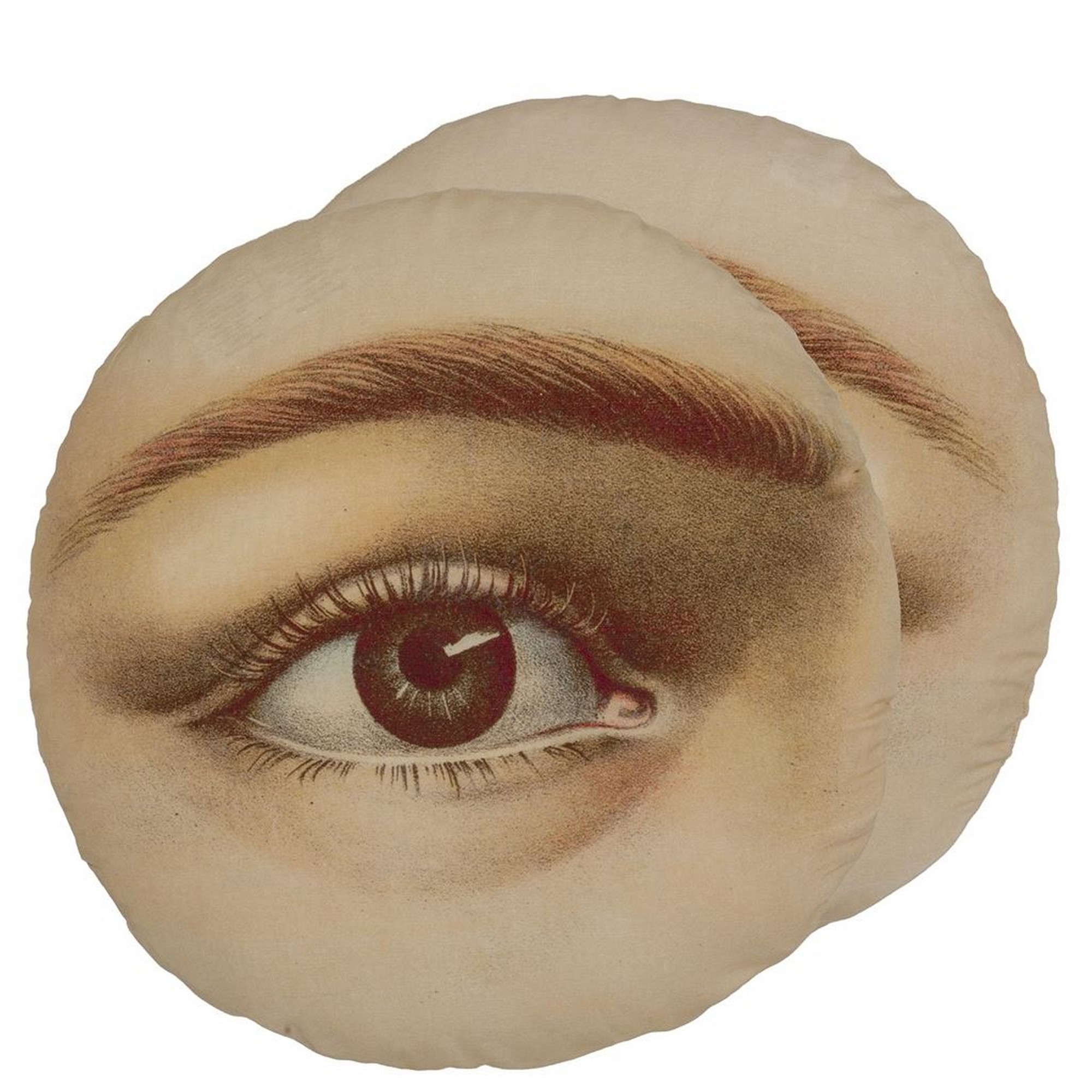 Eye Cushion By John Derian In Sepia Brown